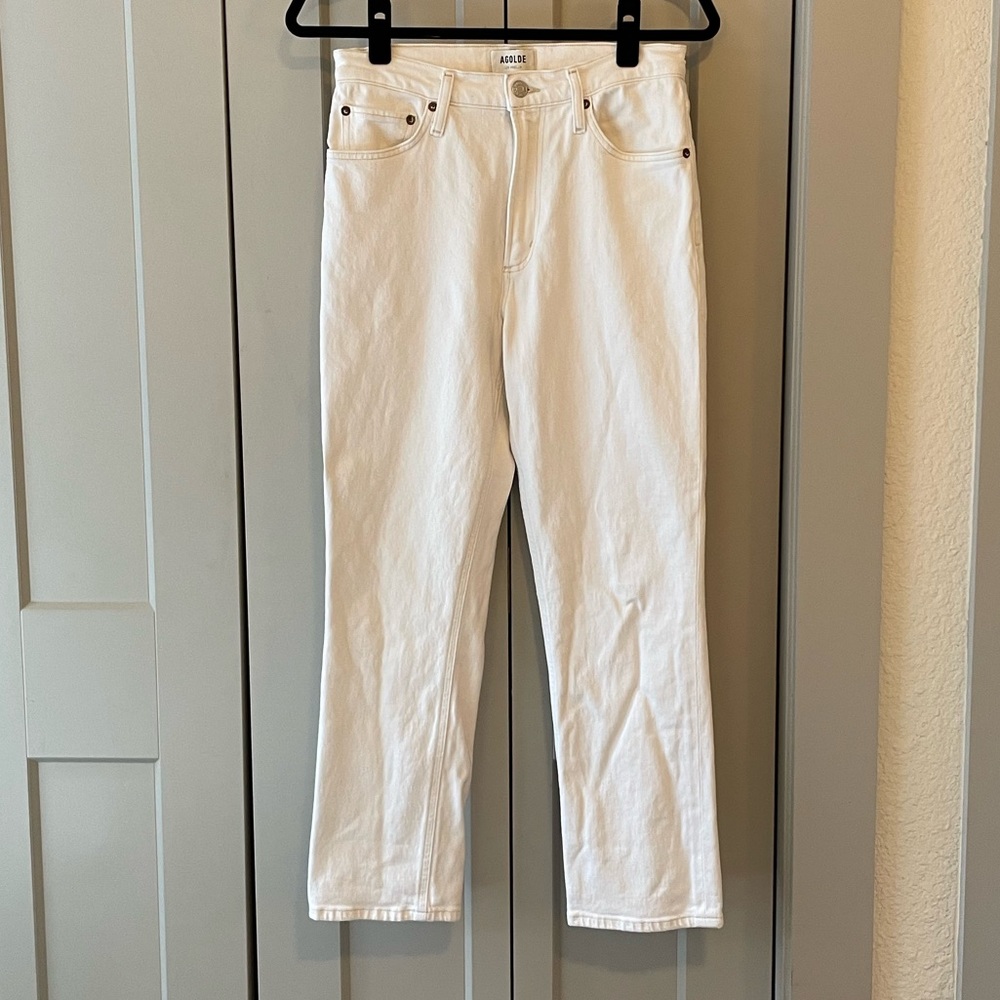 Agolde white skinny jeans size 27